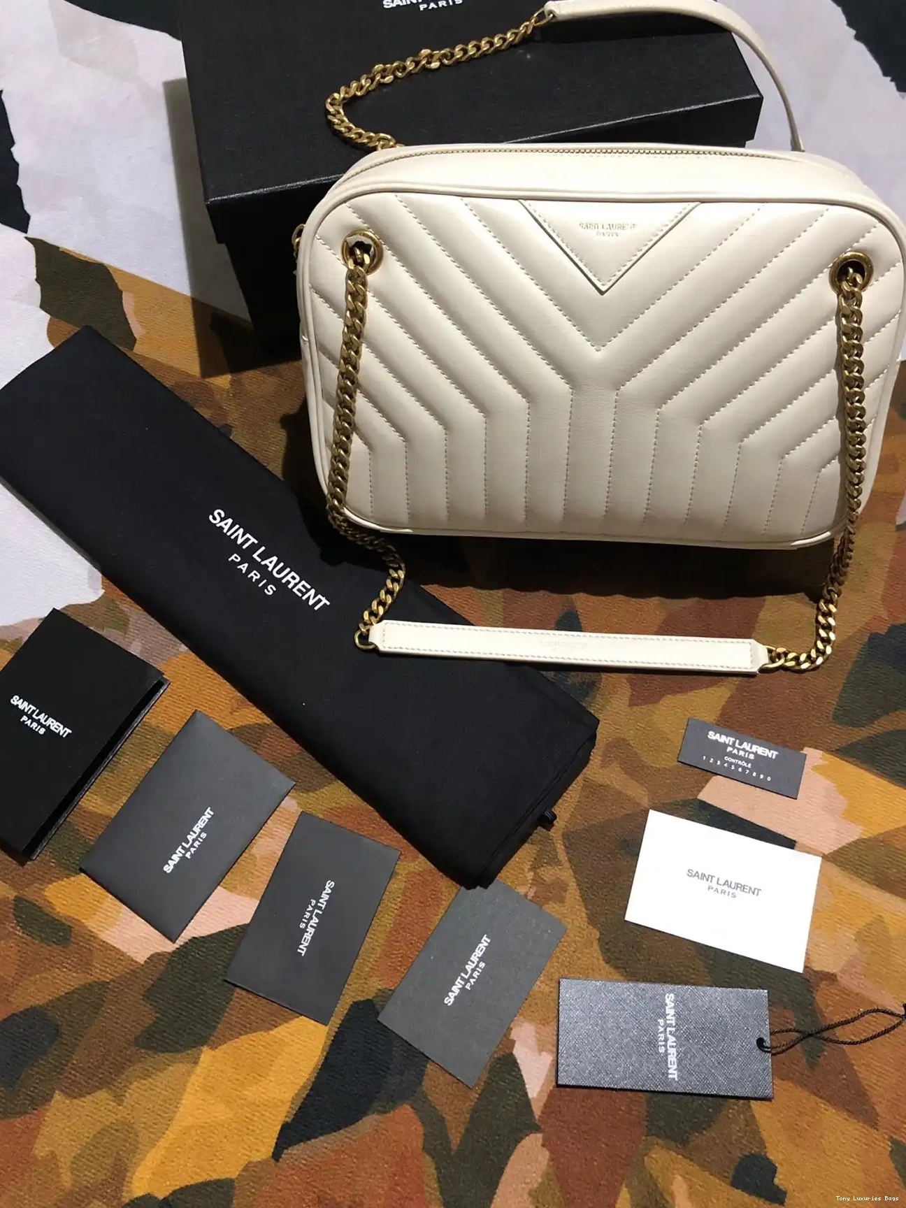 Tony Luxuries SMOOTH JOAN IN CAMERA BAG LEATHER YSL Y-QUILTED 0629